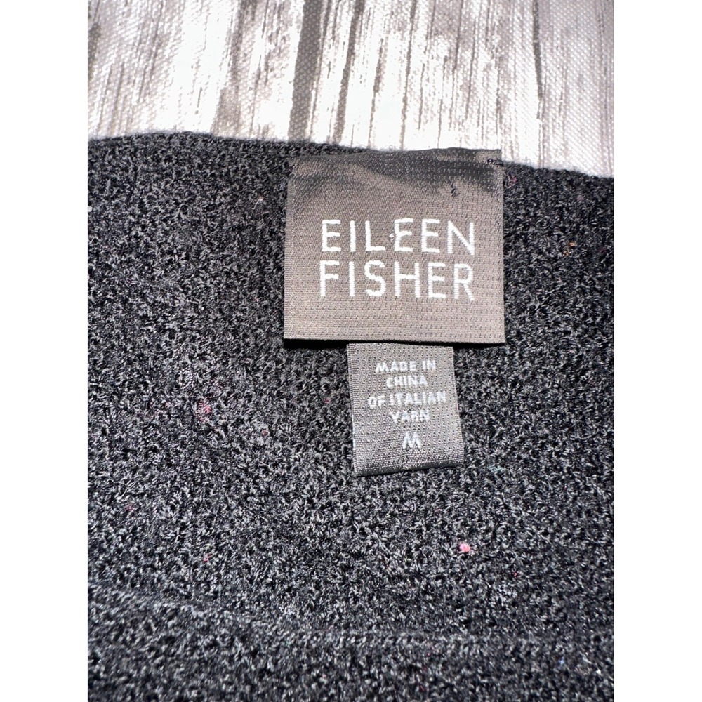 Eileen Fisher Jeweled 100% Wool Sweater Size Medium - Picture 3 of 8
